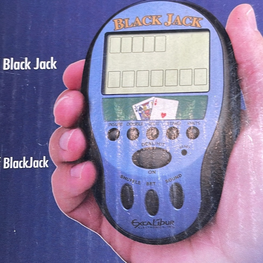 EXCALIBUR ELECTRONIC BLACKJACK Handheld Pocket Casino Game Model #473 Req 2”AAA”